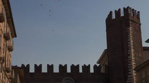 Portoni della Bra, medieval gate in Verona Stock Footage 67623239
