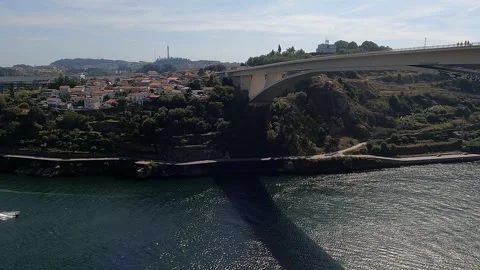 Porto's Architectural Marvel: The Dom Luís I Bridge Stock Footage 285532653