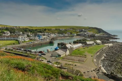 Portpatrick Harbour in southern Scotland. Stock Photos