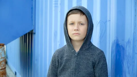 Portrait of an 8-year-old boy,full hd video 库存影片 107495433