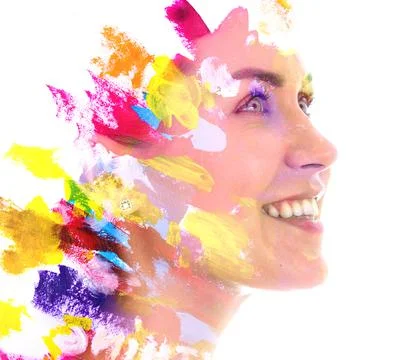 A portrait of an abstract expressionist painter Stock Photos