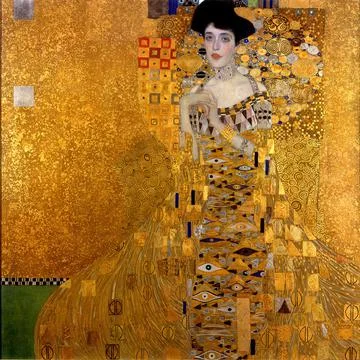 Portrait of Adele Bloch-Bauer by Gustav Klimt Stock-Fotos
