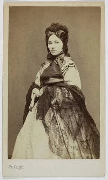 Portrait of Adele de Dijon, (public ball dancer) Etienne Carjat. Portrait ... Stock Photos