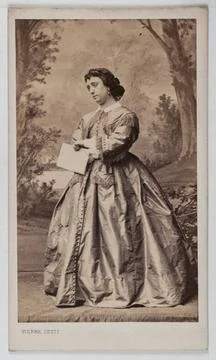 Portrait of Adele Page (1820-1882), actress of theater between 1840 and 18... Stock Photos