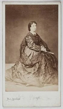 Portrait of Adele Page (1820-1882), actress of theater between 1840 and 18... 스톡 사진
