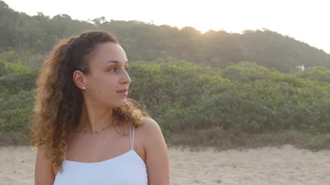 Portrait of adorable Brazilian girl at t... | Stock Video | Pond5