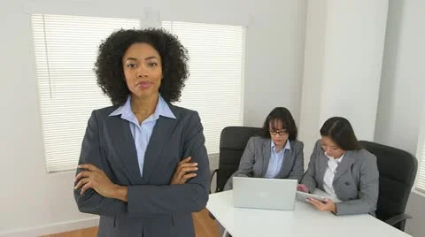 Portrait of an African-American businesswoman Stock Footage