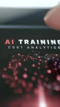 Portrait AI Training Cost Analytics Network Screen 库存照片