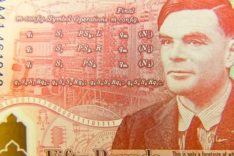 Portrait of Alan Turing Stock Photos