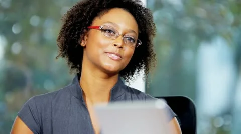 Portrait Ambitious Young Female Ethnic Finance Director Stock Footage