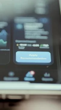 Portrait analytics application presents an AI cooling recommendation 库存照片