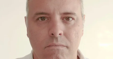 Portrait Angry Young Man Looking at Camera And Saying No 4K 스톡 동영상 126522335