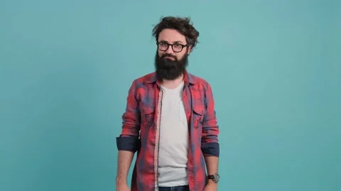 Portrait of annoyed man making face palm gesture, feeling bored. Stock Footage 140714328