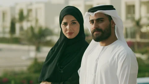 Portrait of an arab couple. Stock Footage 161905128