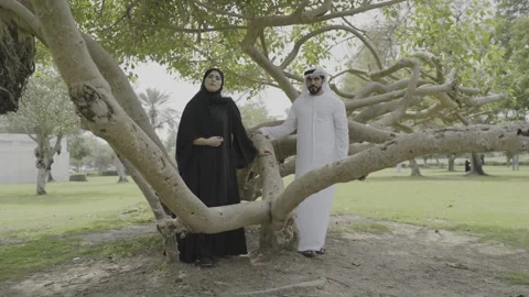 Portrait of an arab couple. Stock Footage 303634940