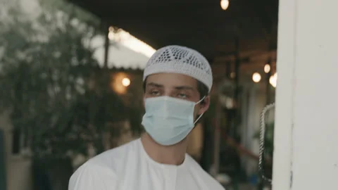 Portrait of an arab man clapping. Stock Footage 131755475