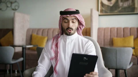 Portrait of an arab man. Video stock 152035609
