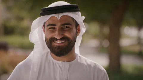 Portrait of an arab man. Stock Footage 155098802