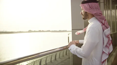 Portrait of an arab man. Video stock 161808987