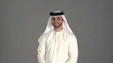 Portrait of arab man smiling. Stock Footage 92855653