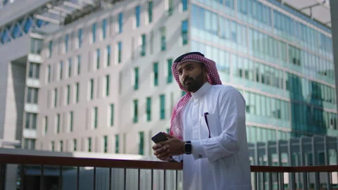 Portrait of an arab man talking. Stock Footage 237268566