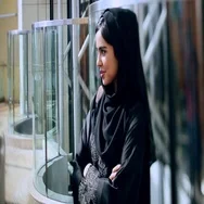 Portrait Of Arab Woman With Arms Crossed. Stock Footage