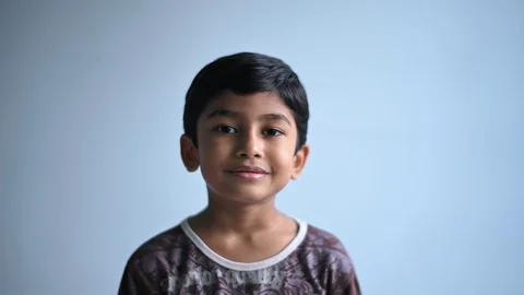 Portrait of asian child Stock Footage 128215526