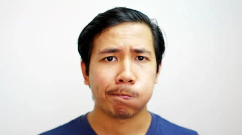 Portrait Asian Face Doing Many Expression Stop Motion 4K Resolution Stock Footage 59949966