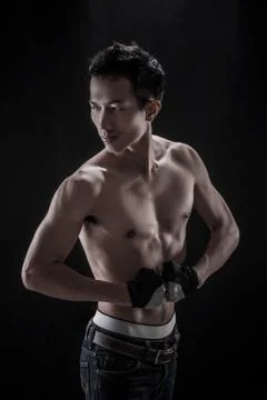 Portrait of Asian guy Stock Photos