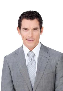 Portrait of an assertive businessman Stock Photos