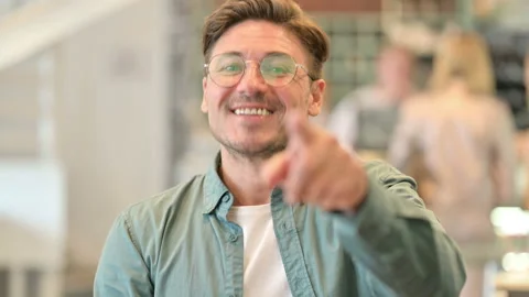 Portrait of Assertive Middle Aged Man with Pointing at the Camera Stock Footage 139279225