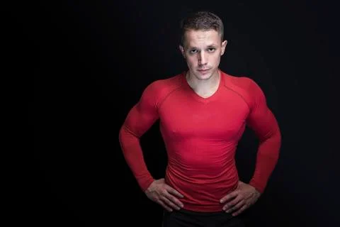 Portrait of an athletic man Stock Photos