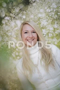 Portrait of an attractive blonde woman, 35+ Stock Photos