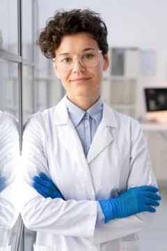 Portrait of attractive laboratory technician Stock Photos