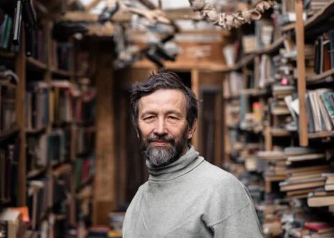 Portrait of authentic old man with beard and good eyes Foto stock
