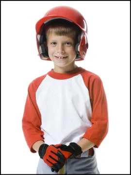 Portrait of a baseball player standing Stock Photos