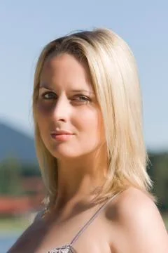 Portrait on beach Foto stock