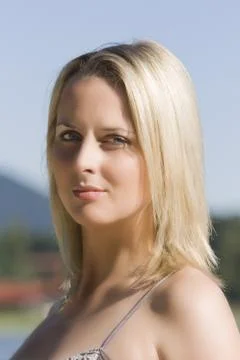 Portrait on beach Stock Photos