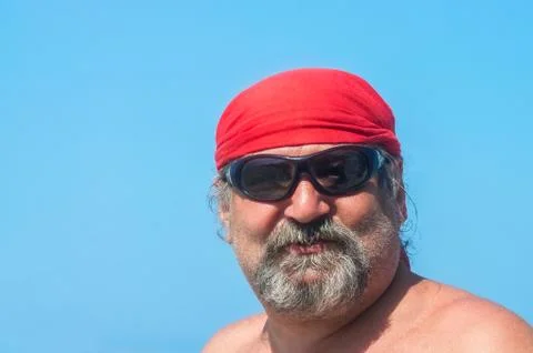 Portrait of a Bearded Man Stock Photos