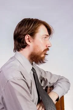 Portrait of a bearded man Stock Photos