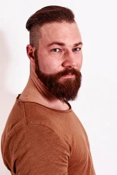 Portrait of bearded man Stock Photos