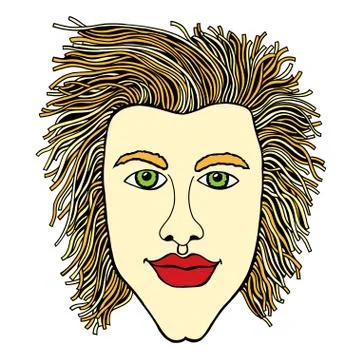 Portrait of bearder Man Illustrazione stock