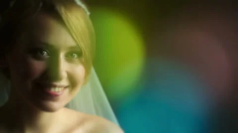 Portrait of a Beautiful Bride Stock Footage 32492348