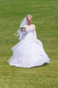 Portrait of the beautiful bride Stock Photos