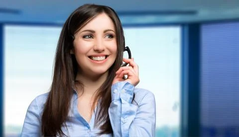 Portrait of a beautiful customer representative at work Stock Photos