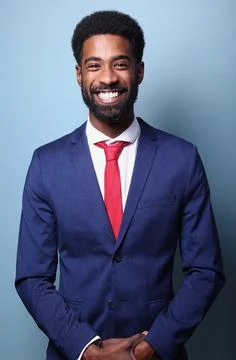 Portrait of a beautiful happy man in front of a colored background Stock Photos