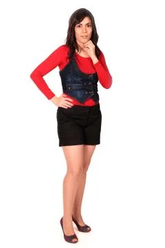 Portrait of a beautiful lady posing for  the camera on isolated background Stock Photos
