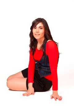 Portrait of a beautiful lady posing for  the camera on isolated background Stock Photos