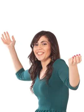 Portrait of a beautiful lady posing for  the camera on isolated background Stock Photos