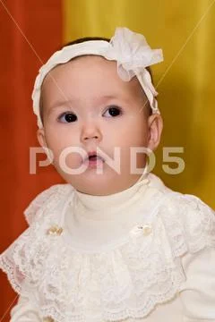 Portrait of beautiful little child Stock Photos